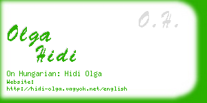 olga hidi business card